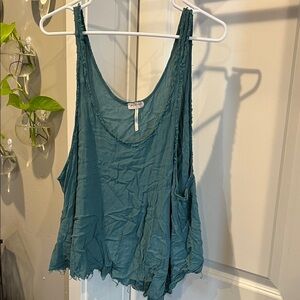 Free People Teal Tank Top